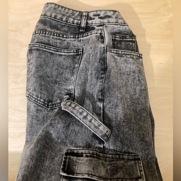 Momokrom Dolls Kill WASHED GREY LOW RISE BAGGY WIDE LEG JEANS - Picture 11 of 13